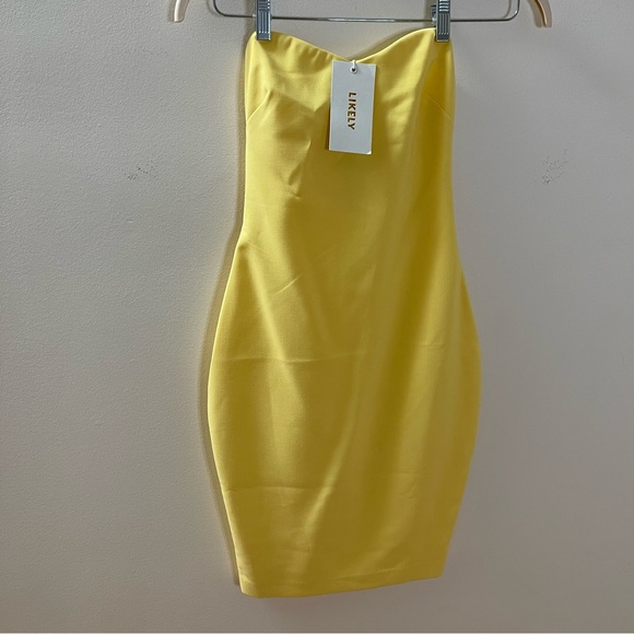 NWT Likely Laurens Dress  Strapless Color: Snap Dragon (yellow) Size 0 revolve - Picture 8 of 9